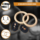 Wooden Gymnastic Rings Olympic Gym Strength Training-7