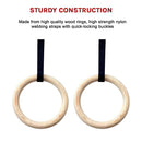 235mm Wooden Gymnastic Rings – Olympic Gym Strength Training & Fitness-10