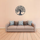 Black Tree of Life Wall Art Hanging Metal Iron Sculpture Garden 60cm-5