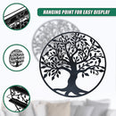Black Tree of Life Wall Art Hanging Metal Iron Sculpture Garden 60cm-7
