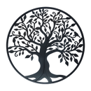 Black Tree of Life Wall Art Hanging Metal Iron Sculpture Garden 99cm-3