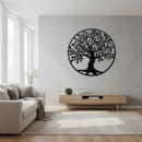 Black Tree of Life Wall Art Hanging Metal Iron Sculpture Garden 99cm-4
