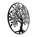 Black Tree of Life Wall Art Hanging Metal Iron Sculpture Garden 99cm-5