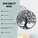Black Tree of Life Wall Art Hanging Metal Iron Sculpture Garden 99cm-10