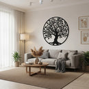 Black Tree of Life Wall Art Hanging Metal Iron Sculpture Garden 99cm-7