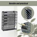 Wall Mount 6 Pocket Hanging File Sorter Organizer Folder Holder Rack Storage-9