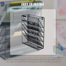 Wall Mount 6 Pocket Hanging File Sorter Organizer Folder Holder Rack Storage-11
