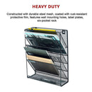 Wall Mount 6 Pocket Hanging File Sorter Organizer Folder Holder Rack Storage-13