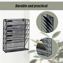 Wall Mount 6 Pocket Hanging File Sorter Organizer Folder Holder Rack Storage-9