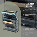 Wall Mount 6 Pocket Hanging File Sorter Organizer Folder Holder Rack Storage-12