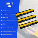 3pcs 2-Cable Rubber Electrical Wire Cover Heavy Duty Protector Dual Channel-3