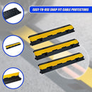 3pcs 2-Cable Rubber Electrical Wire Cover Heavy Duty Protector Dual Channel-7