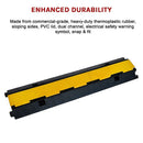 3pcs 2-Cable Rubber Electrical Wire Cover Heavy Duty Protector Dual Channel-9