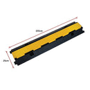 3pcs 2-Cable Rubber Electrical Wire Cover Heavy Duty Protector Dual Channel-11