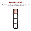 Shelf Floor Lamp - Shade Diffused Light Source with Open-Box Shelves-7