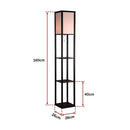 Shelf Floor Lamp - Shade Diffused Light Source with Open-Box Shelves-8