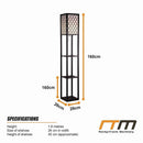 Shelf Floor Lamp - Shade Diffused Light Source with Open-Box Shelves-12