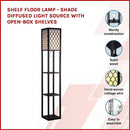 Shelf Floor Lamp - Shade Diffused Light Source with Open-Box Shelves-3