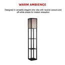 Shelf Floor Lamp - Shade Diffused Light Source with Open-Box Shelves-7