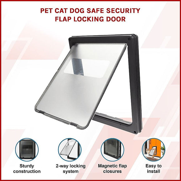 Extra Large 2 Way Lockable Cat Dog Pet Flap Door