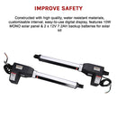 1000KG 20W Solar Double Swing Auto Motor Remote Gate Opener-7