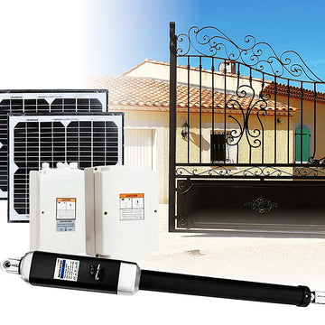 500KG 20W Solar Single Swing Auto Motor Remote Gate Opener - 0
