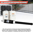 500KG 10W Solar Single Swing Auto Motor Remote Gate Opener-9