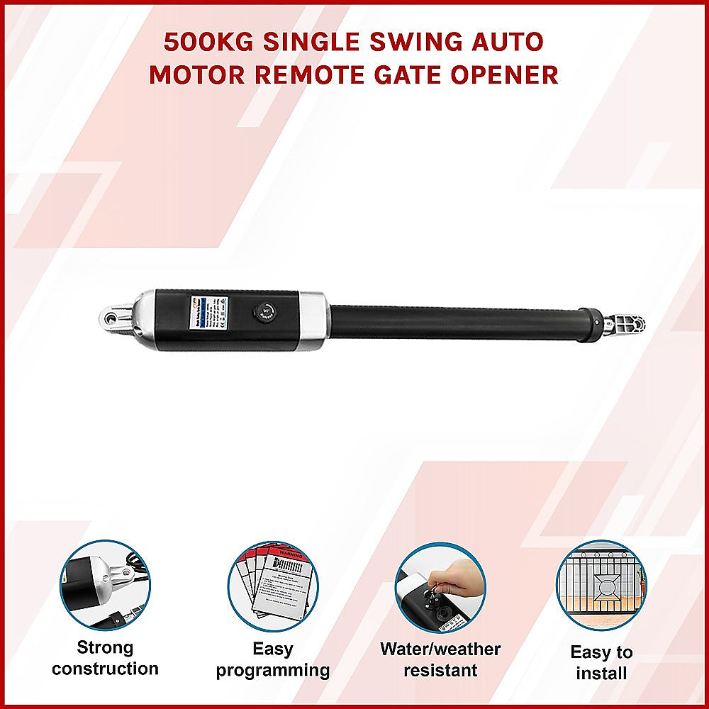 500KG Single Swing Auto Motor Remote Gate Opener