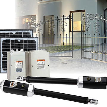 1200KG 20W Solar Double Swing Auto Motor Remote Gate Opener - 0