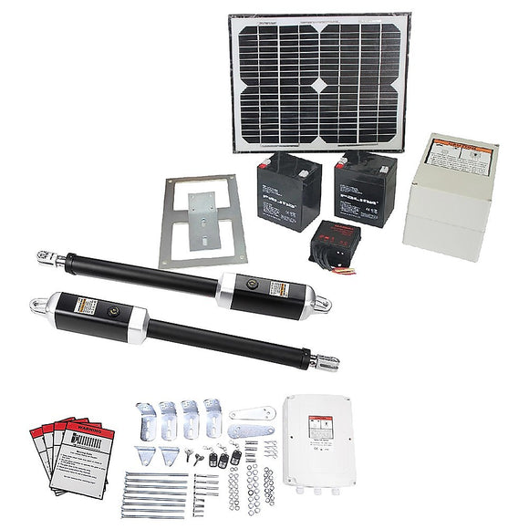 1200KG 20W Solar Double Swing Auto Motor Remote Gate Opener