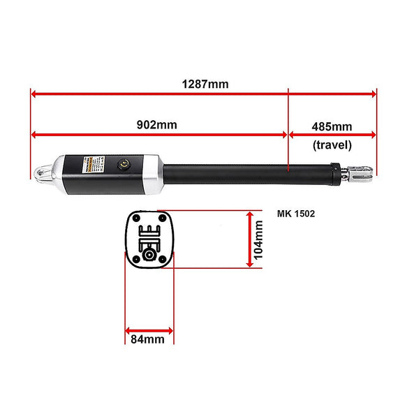1200KG 10W Solar Double Swing Auto Motor Remote Gate Opener