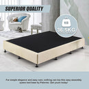 Palermo Queen Ensemble Bed Base Platinum Natural Sand Linen Fabric-6