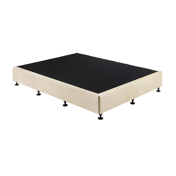 Palermo Queen Ensemble Bed Base Platinum Natural Sand Linen Fabric