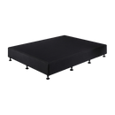 Palermo Queen Ensemble Bed Base Midnight Black Linen Fabric-2