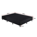 Palermo Queen Ensemble Bed Base Midnight Black Linen Fabric-11