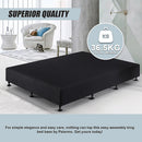 Palermo Queen Ensemble Bed Base Midnight Black Linen Fabric-11