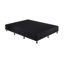 Palermo King Single Ensemble Bed Base Midnight Black Linen Fabric-2