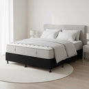 Palermo King Single Ensemble Bed Base Midnight Black Linen Fabric-7