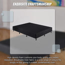Palermo King Single Ensemble Bed Base Midnight Black Linen Fabric-11