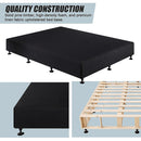 Palermo King Single Ensemble Bed Base Midnight Black Linen Fabric-6