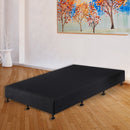 Palermo King Single Ensemble Bed Base Midnight Black Linen Fabric-9
