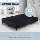 Palermo King Single Ensemble Bed Base Midnight Black Linen Fabric-10
