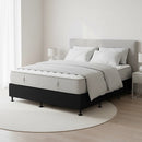 Palermo King Single Ensemble Bed Base Midnight Black Linen Fabric-7