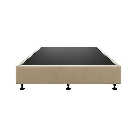 Palermo King Single Ensemble Bed Base Platinum Natural Sand Linen Fabric