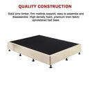 Palermo King Single Ensemble Bed Base Platinum Natural Sand Linen Fabric-9