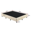 Palermo King Single Ensemble Bed Base Platinum Natural Sand Linen Fabric-10
