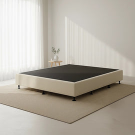 Palermo King Single Ensemble Bed Base Platinum Natural Sand Linen Fabric - 0