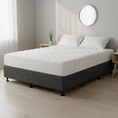 Palermo King Single Ensemble Bed Base Platinum Graphite Linen Fabric-5