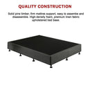 Palermo King Single Ensemble Bed Base Platinum Graphite Linen Fabric-8