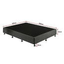 Palermo King Single Ensemble Bed Base Platinum Graphite Linen Fabric-9